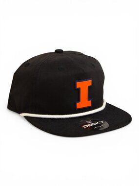 Illinois Fighting Illini Orange 3D Classic Rope Hat- Black/ White